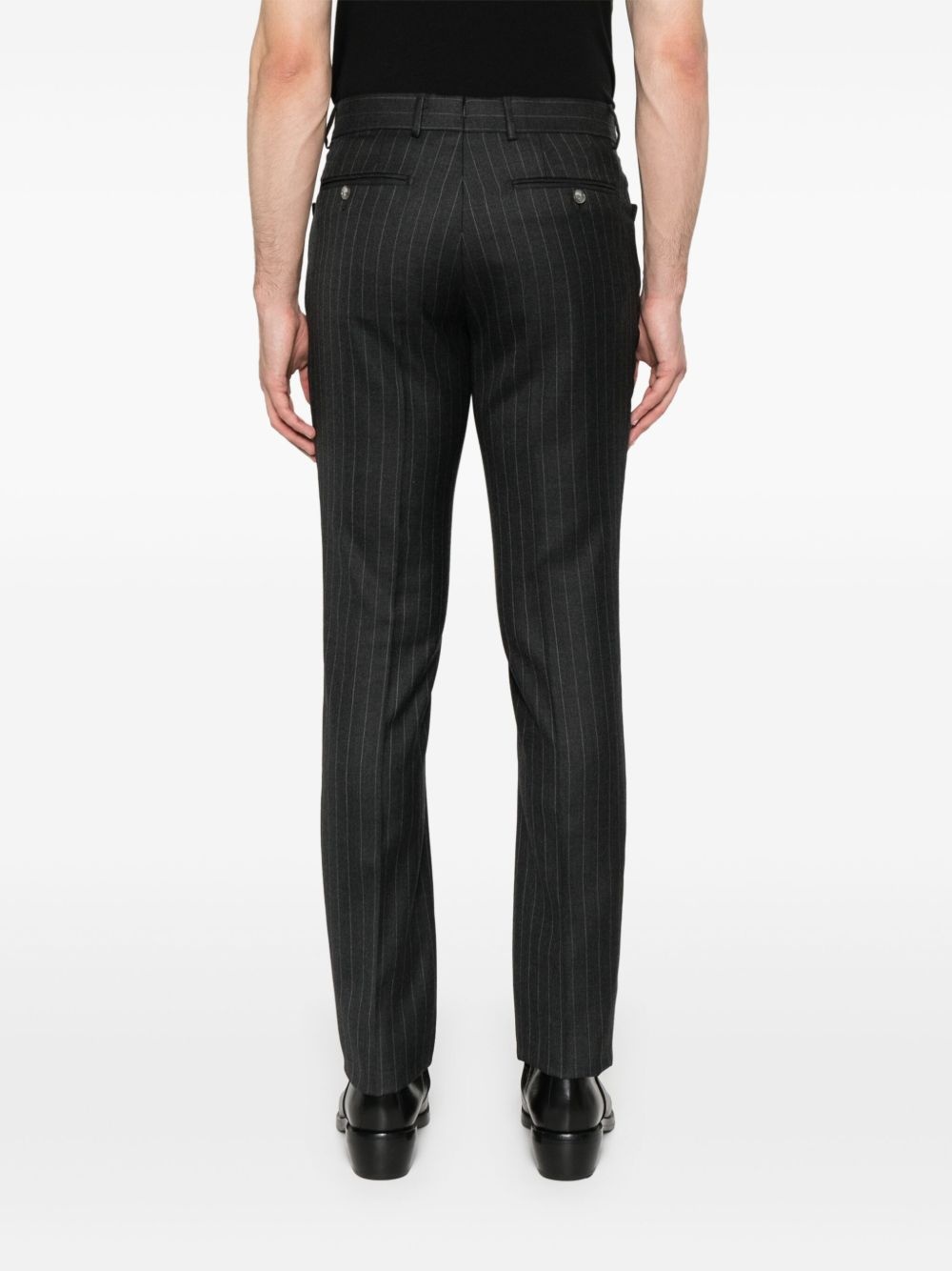 striped straight-leg trousers - 4