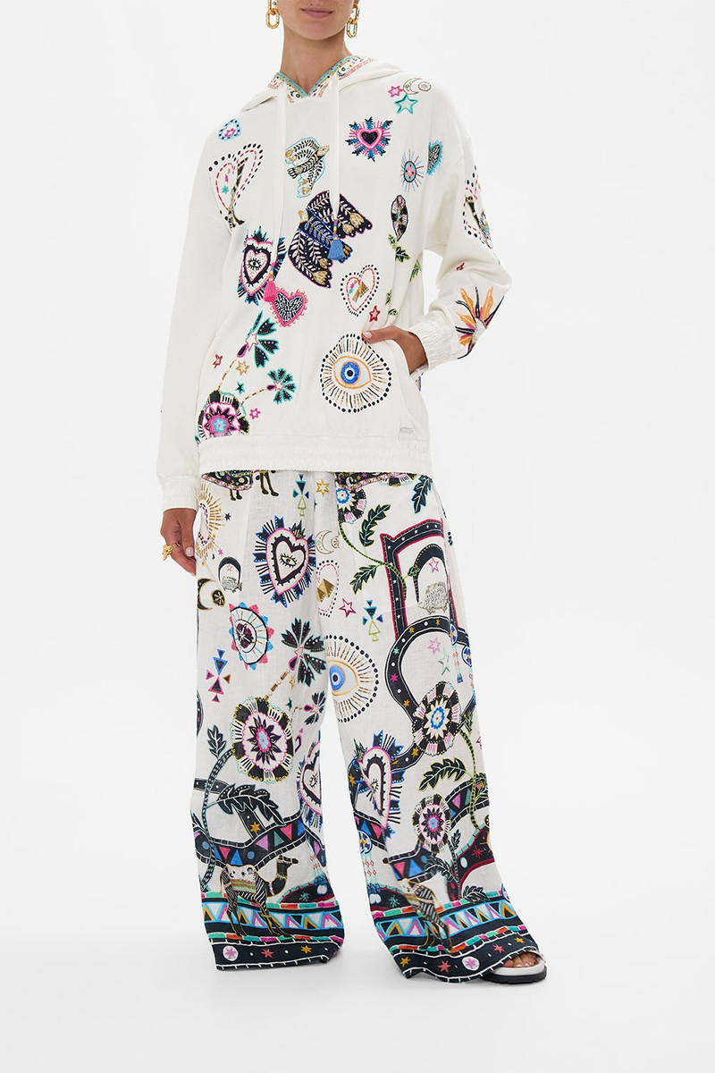 CAMILLA SILK BAND OVERSIZED HOODIE WITH POCKETS outlook