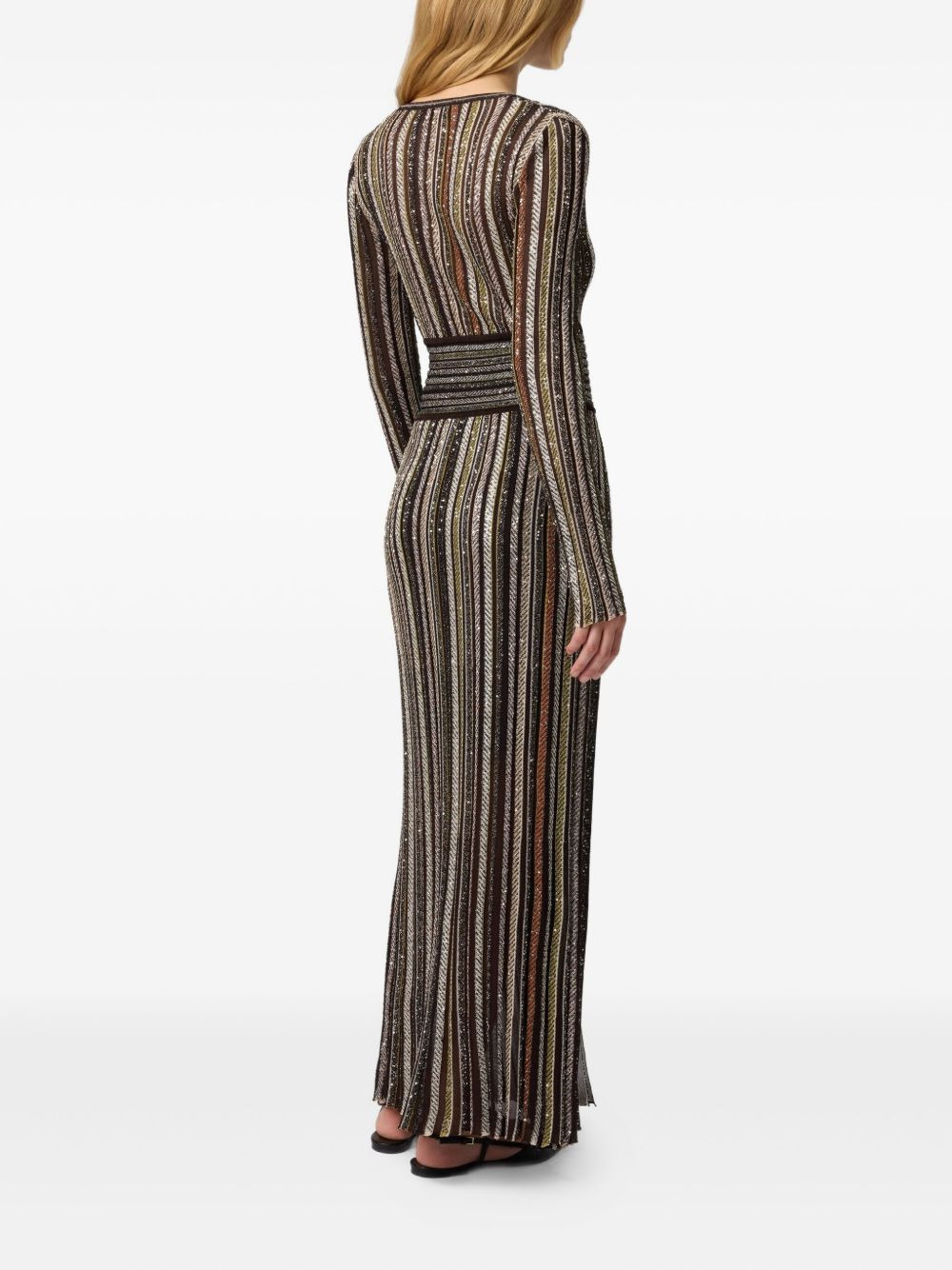 stripe embellished dress - 3