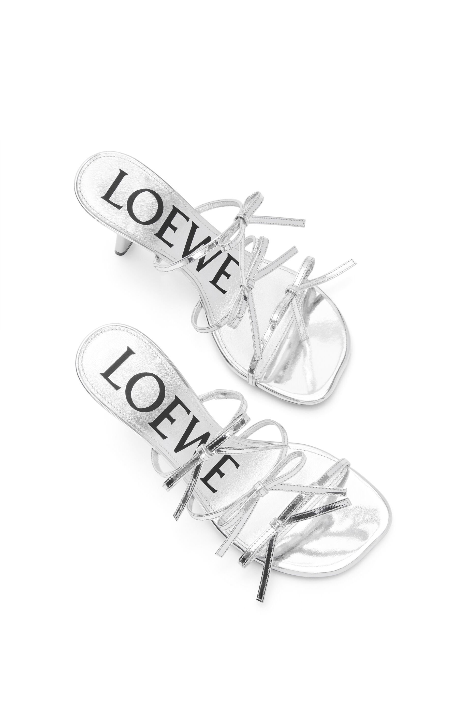 Petal sandal in metallic calfskin - 4