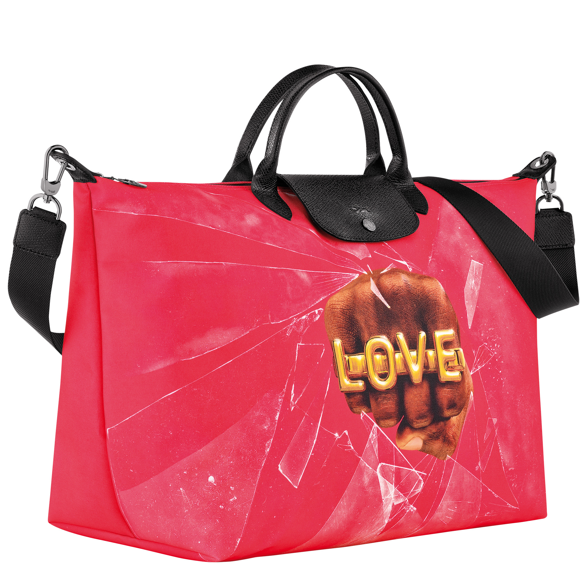 Longchamp x ToiletPaper S Travel bag Red - Canvas - 3
