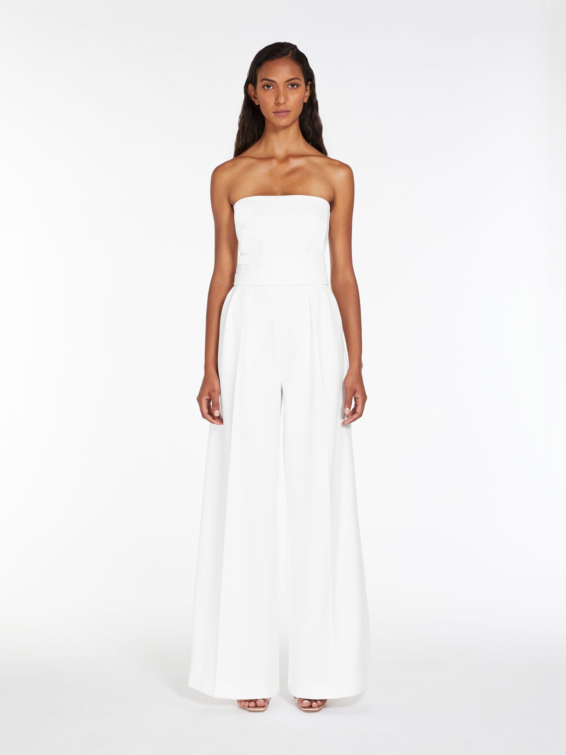 オールインワン・サロペット Max Mara FIERO - Viscose jersey bustier jumpsuit Max Mara Fiero in Blue | Lyst UK