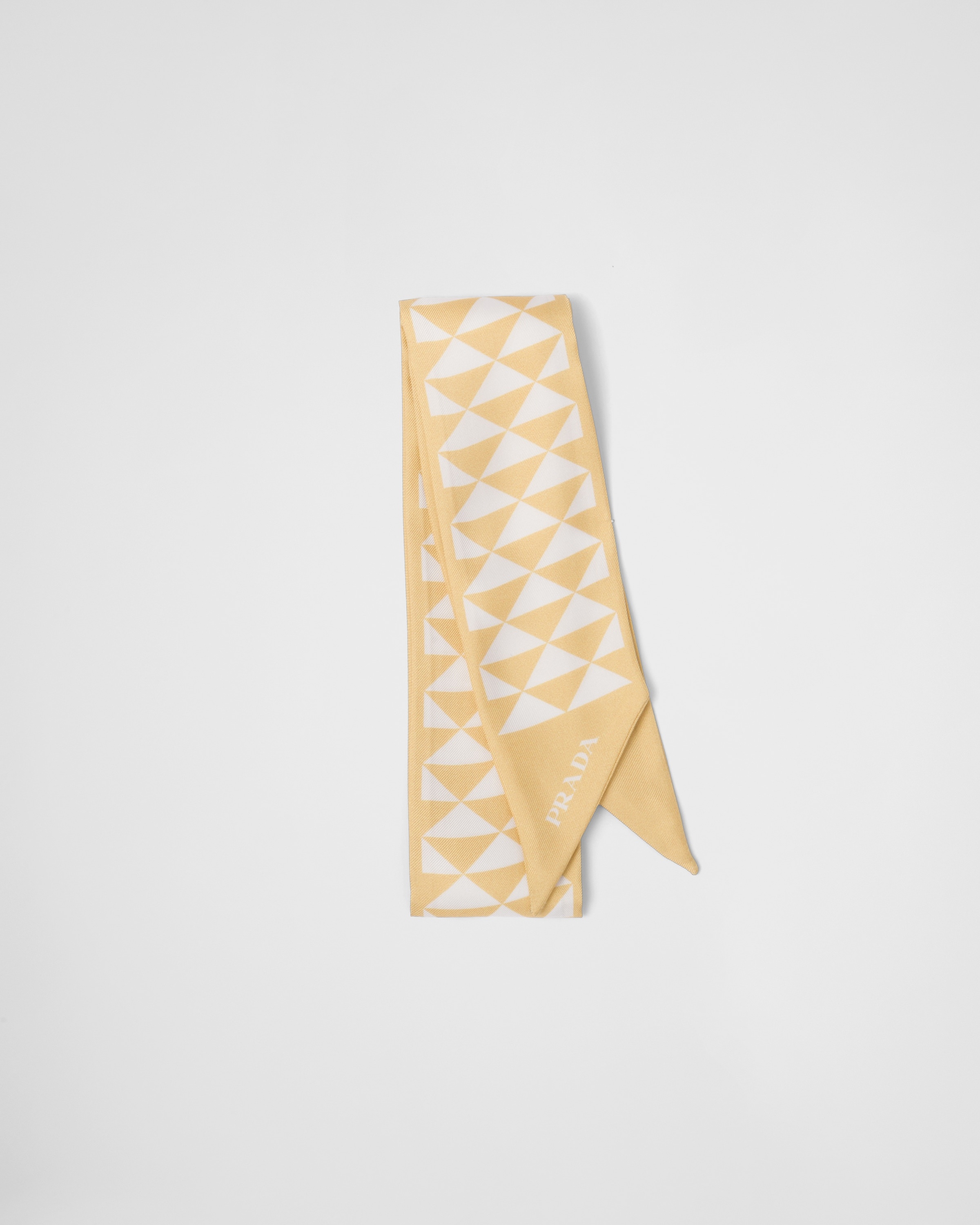 Printed silk twill scarf - 1