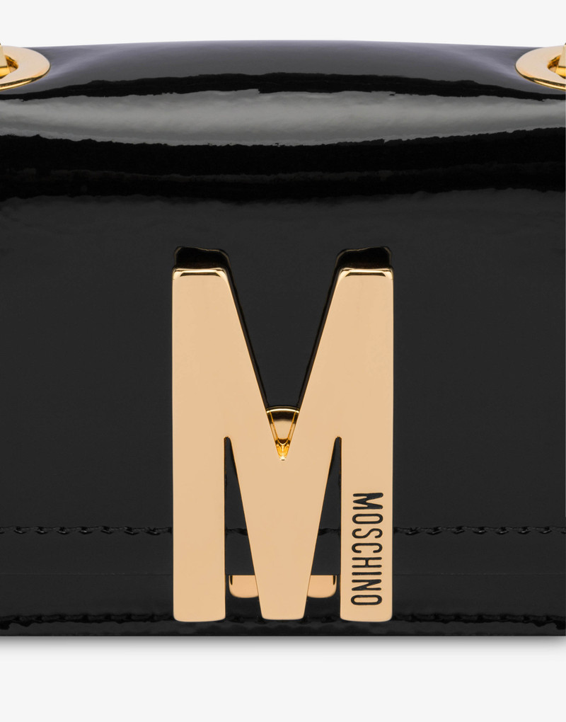 PATENT LEATHER MINI M SHOULDER BAG 4