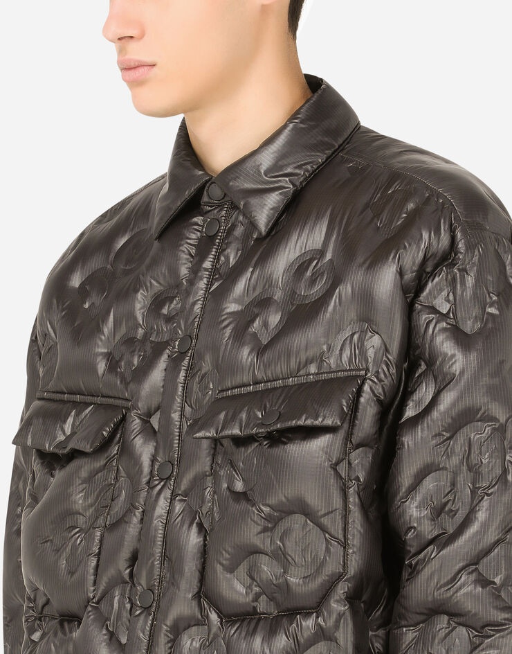 Padded and quilted nylon shirt with DG logo - 4