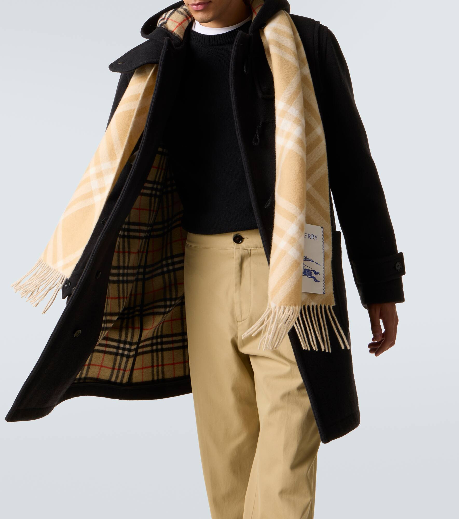 Hooded wool twill coat - 5