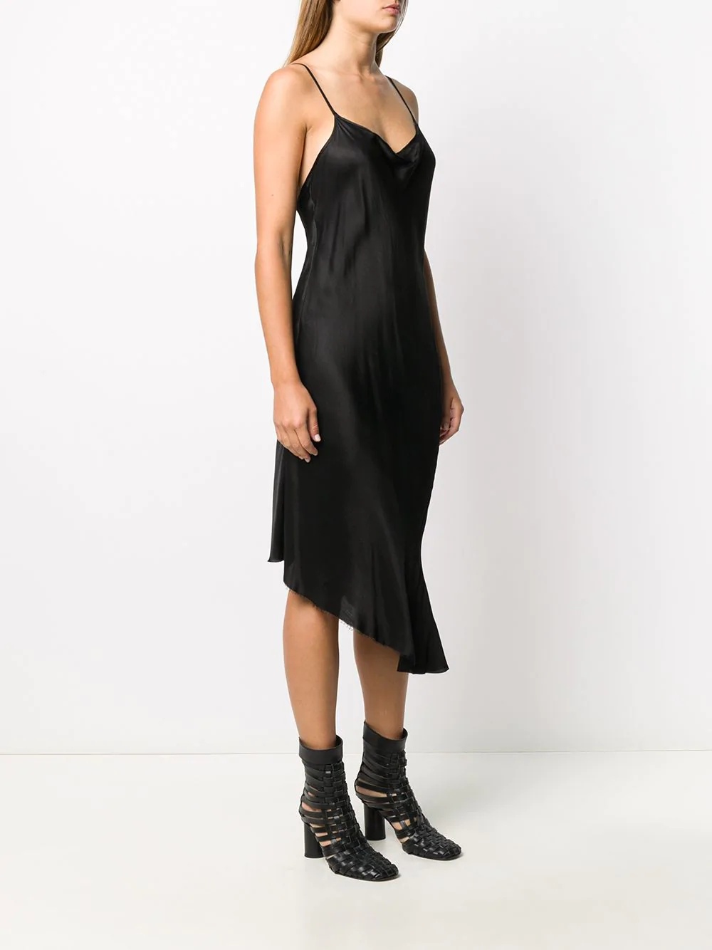 asymmetric slip dress - 3