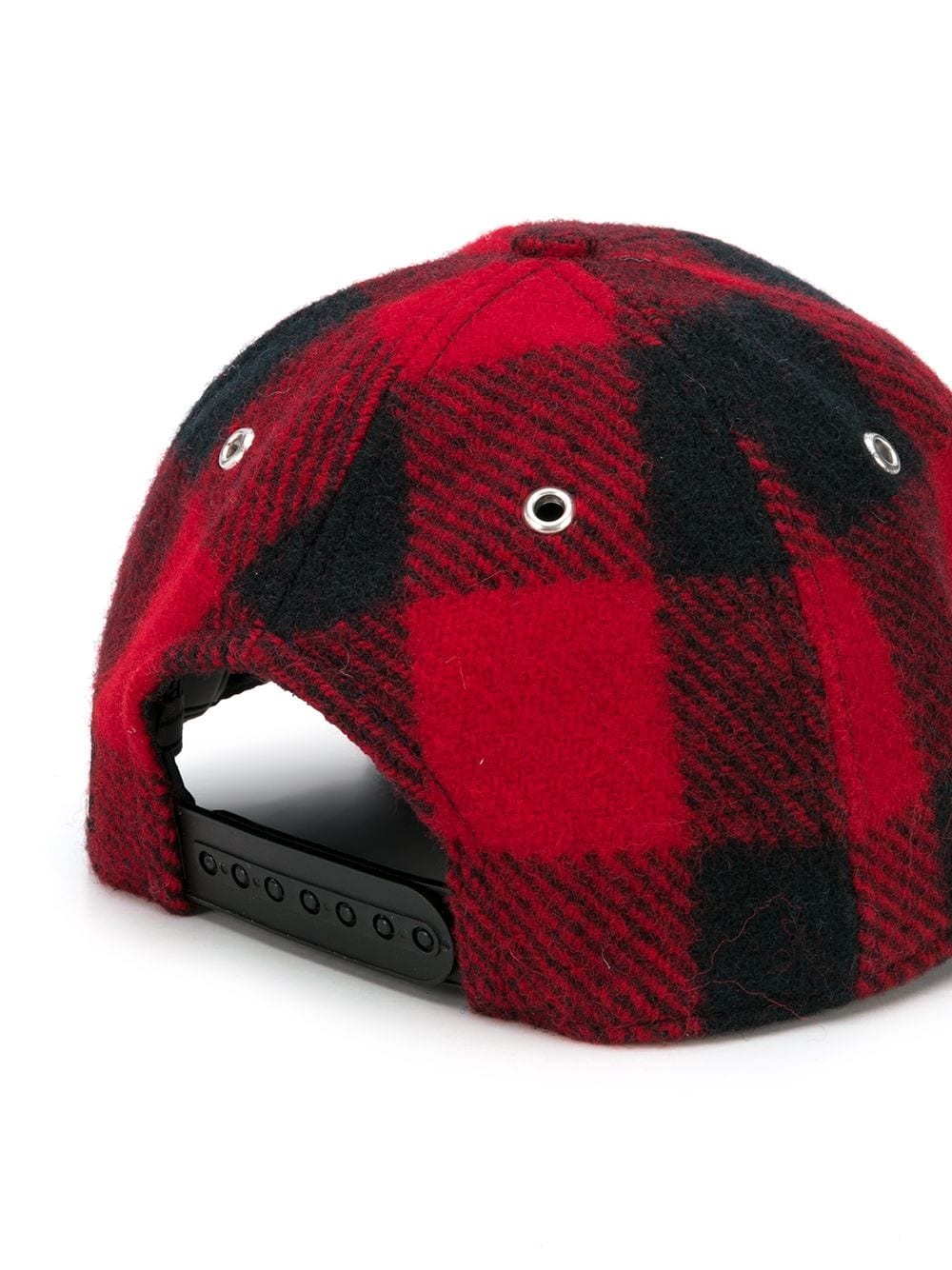 checked logo patch cap - 2