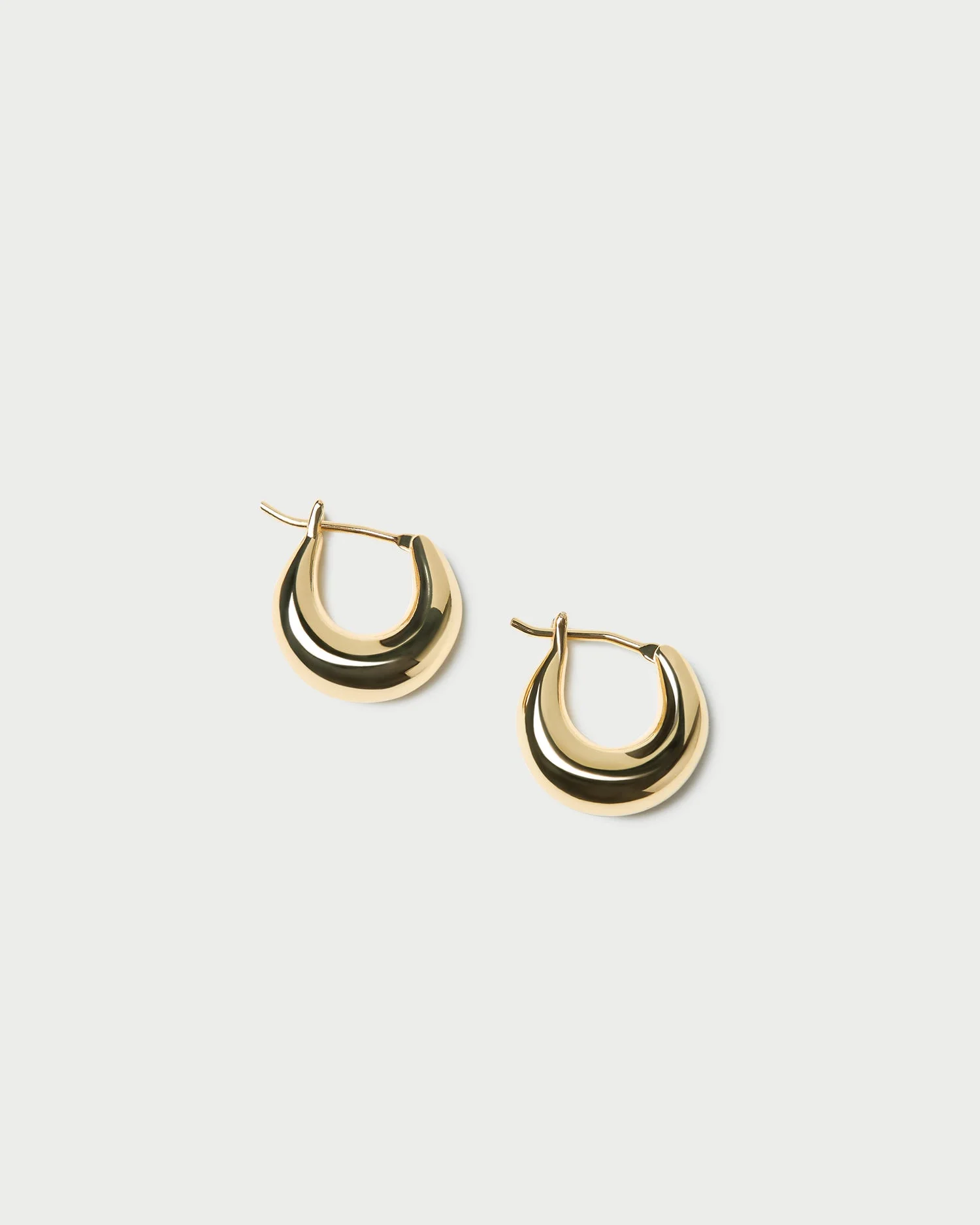 Adeline Gold Mini Dome Hoop Earring - 1