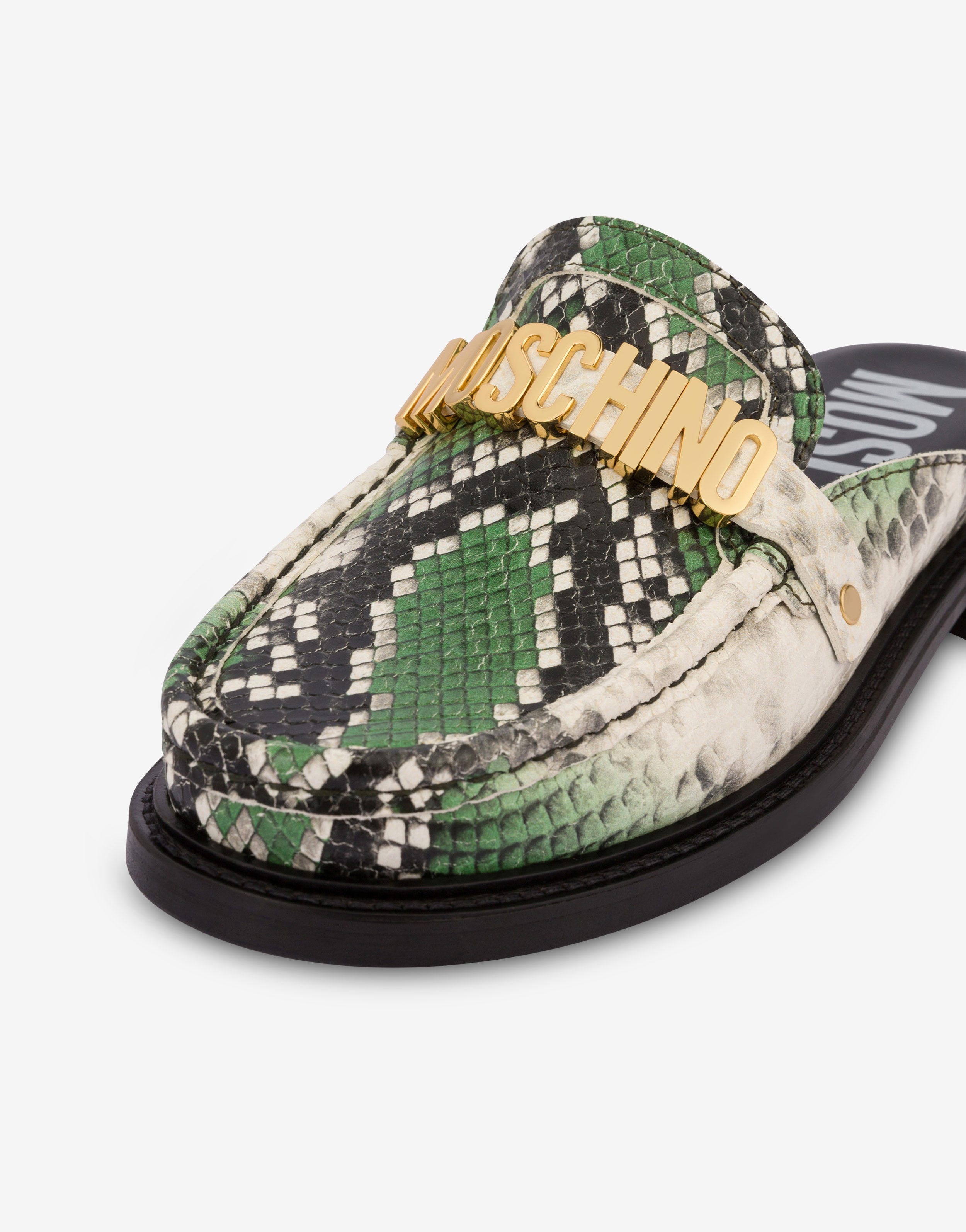 PYTHON-PRINT OPEN-TOE LOAFERS - 4