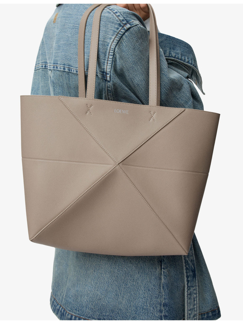 Loewe Puzzle Fold Medium Horizontal Leather Tote Bag outlook