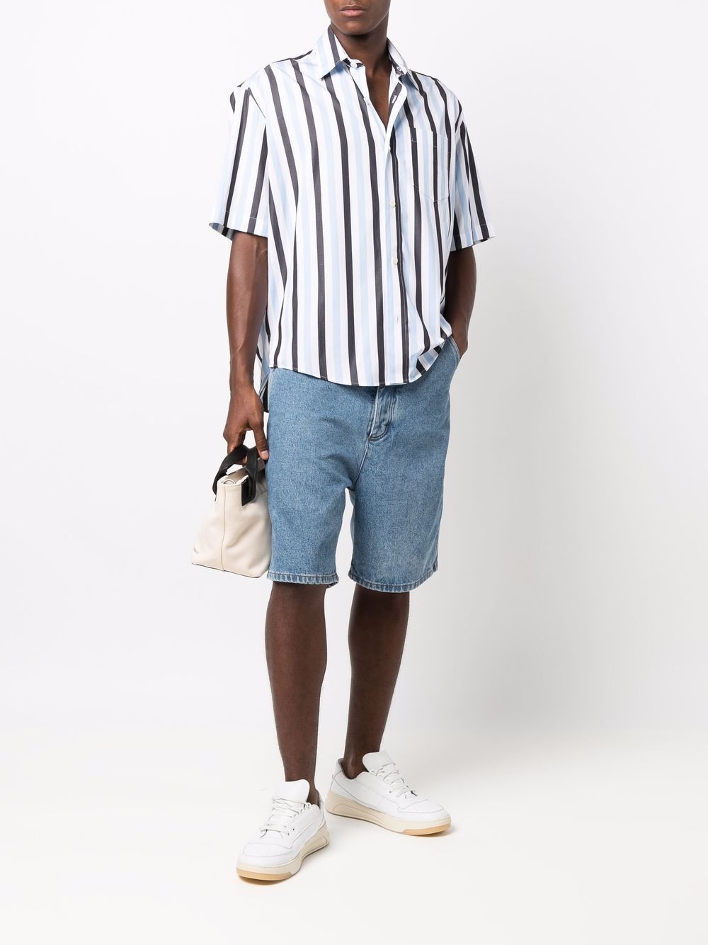 Striped Short-Sleeved Shirt - 2