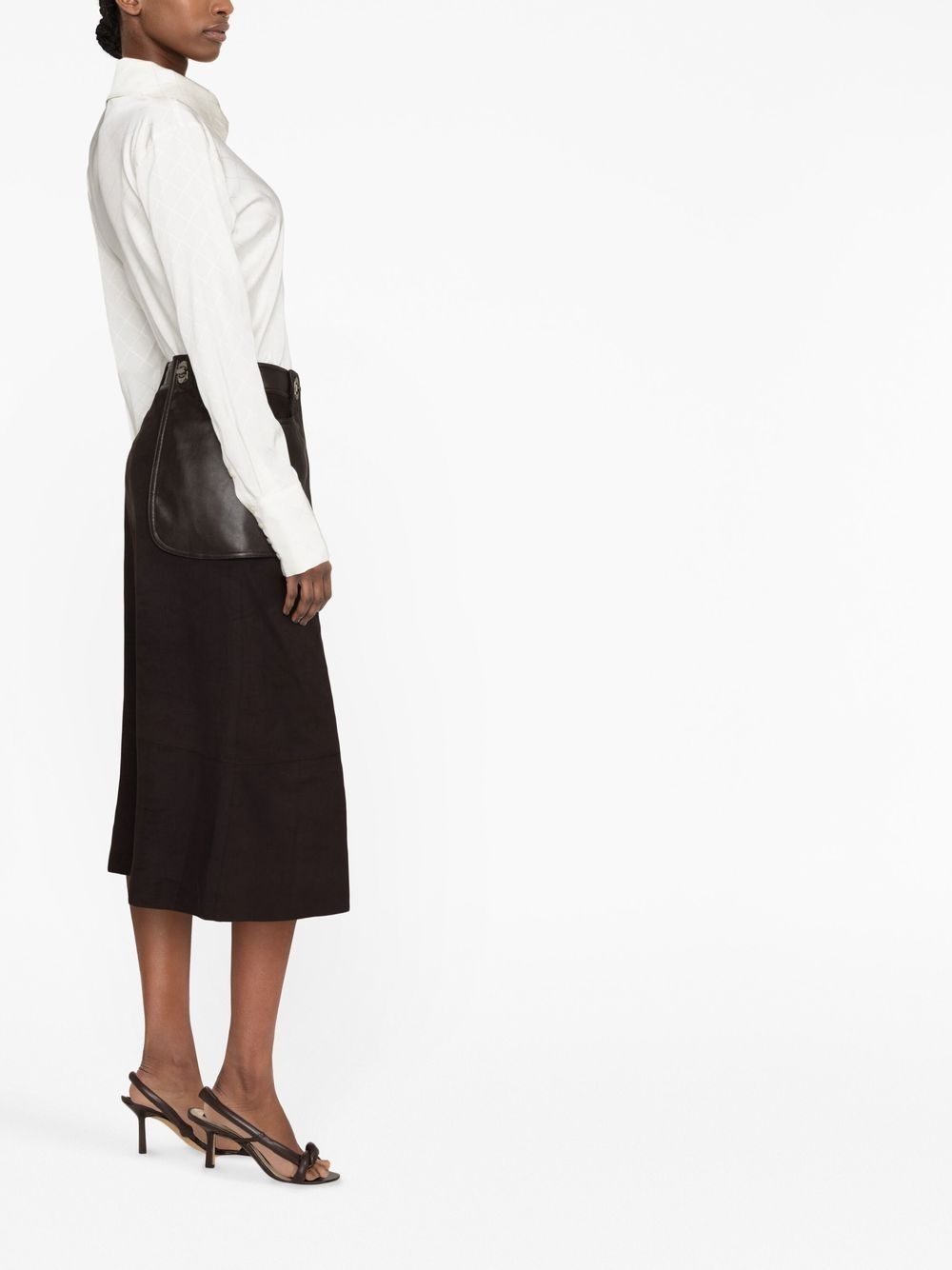 high-waisted A-line skirt - 3
