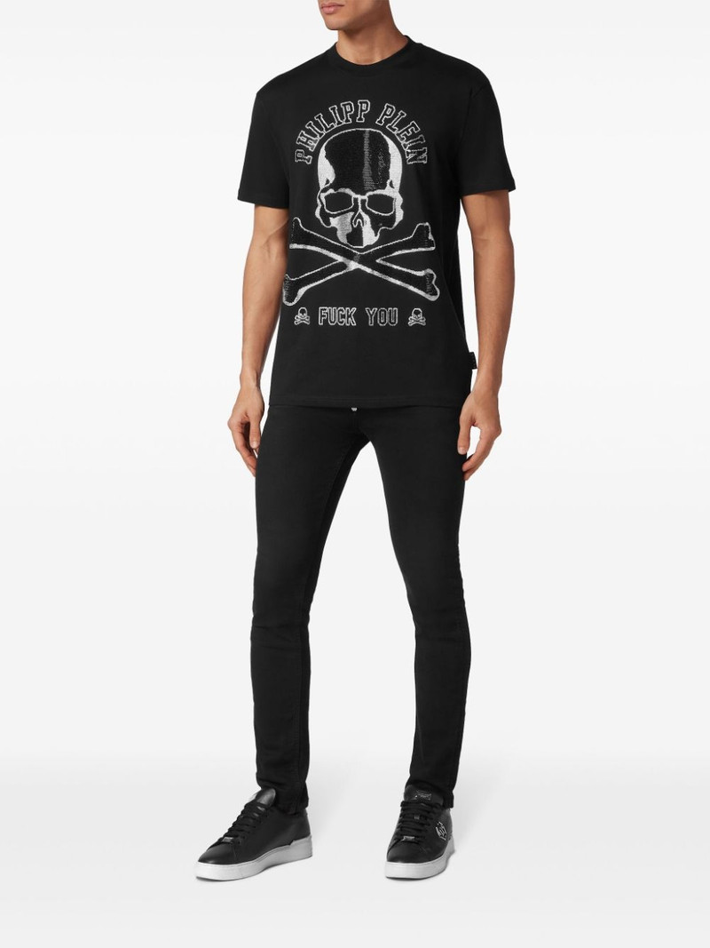 PHILIPP PLEIN skull-print cotton T-shirt outlook