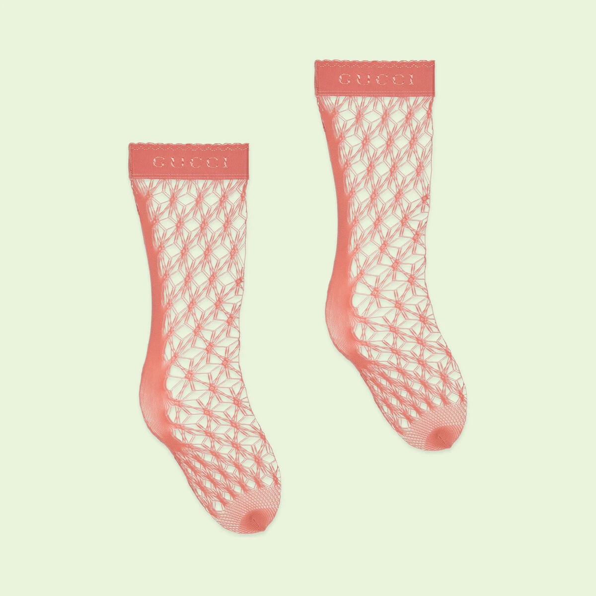 Knit socks with diamond motif - 2