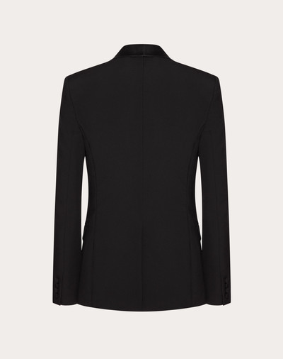 Valentino SINGLE-BREASTED WOOL JACKET WITH SCARF COLLAR outlook