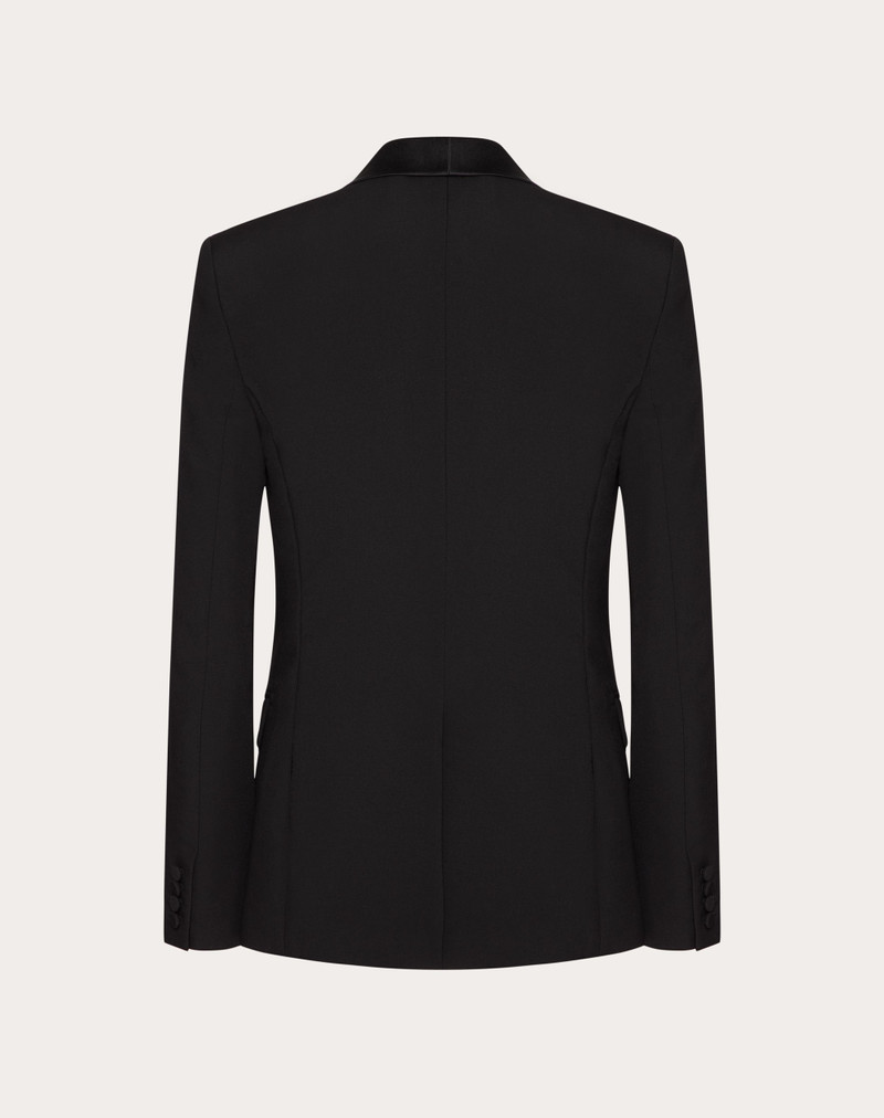 Valentino SINGLE-BREASTED WOOL JACKET WITH SCARF COLLAR outlook