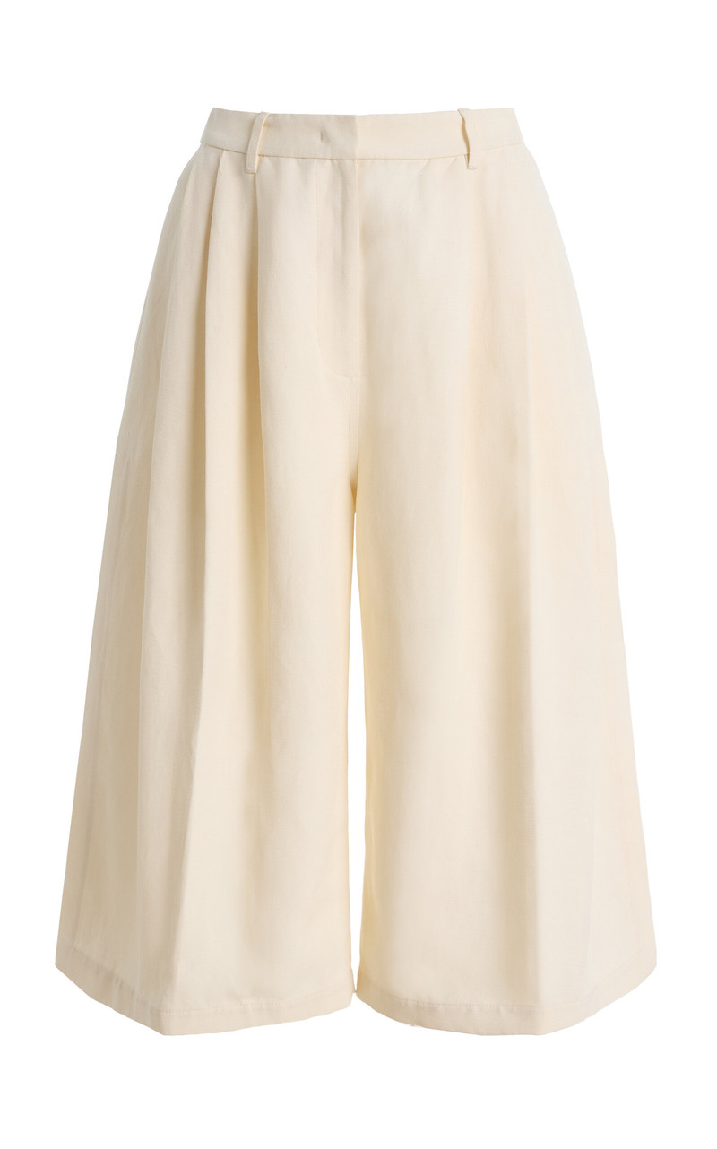 Pleated Linen Culottes 1