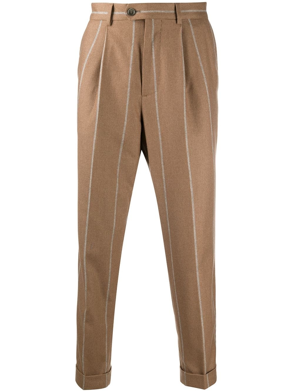 stripe tapered trousers - 1