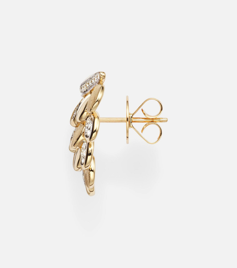 Blossom 14kt gold single earring with diamonds 4