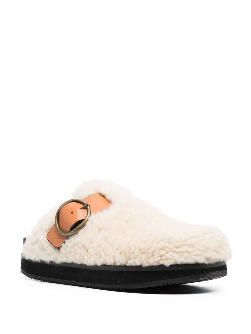 Isabel Marant faux shearling mules outlook