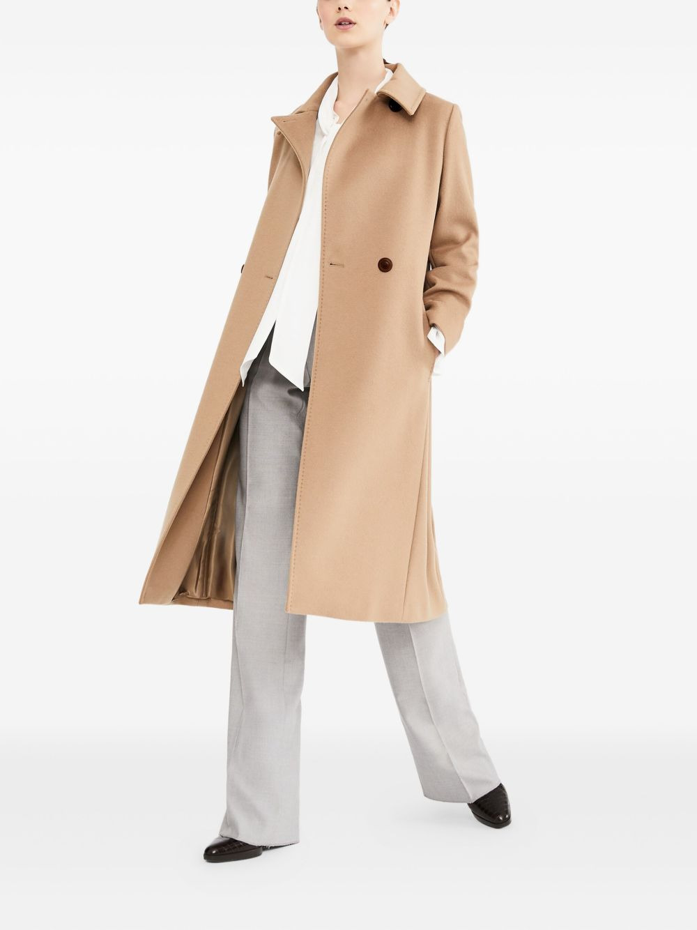 belted wool coat - 2