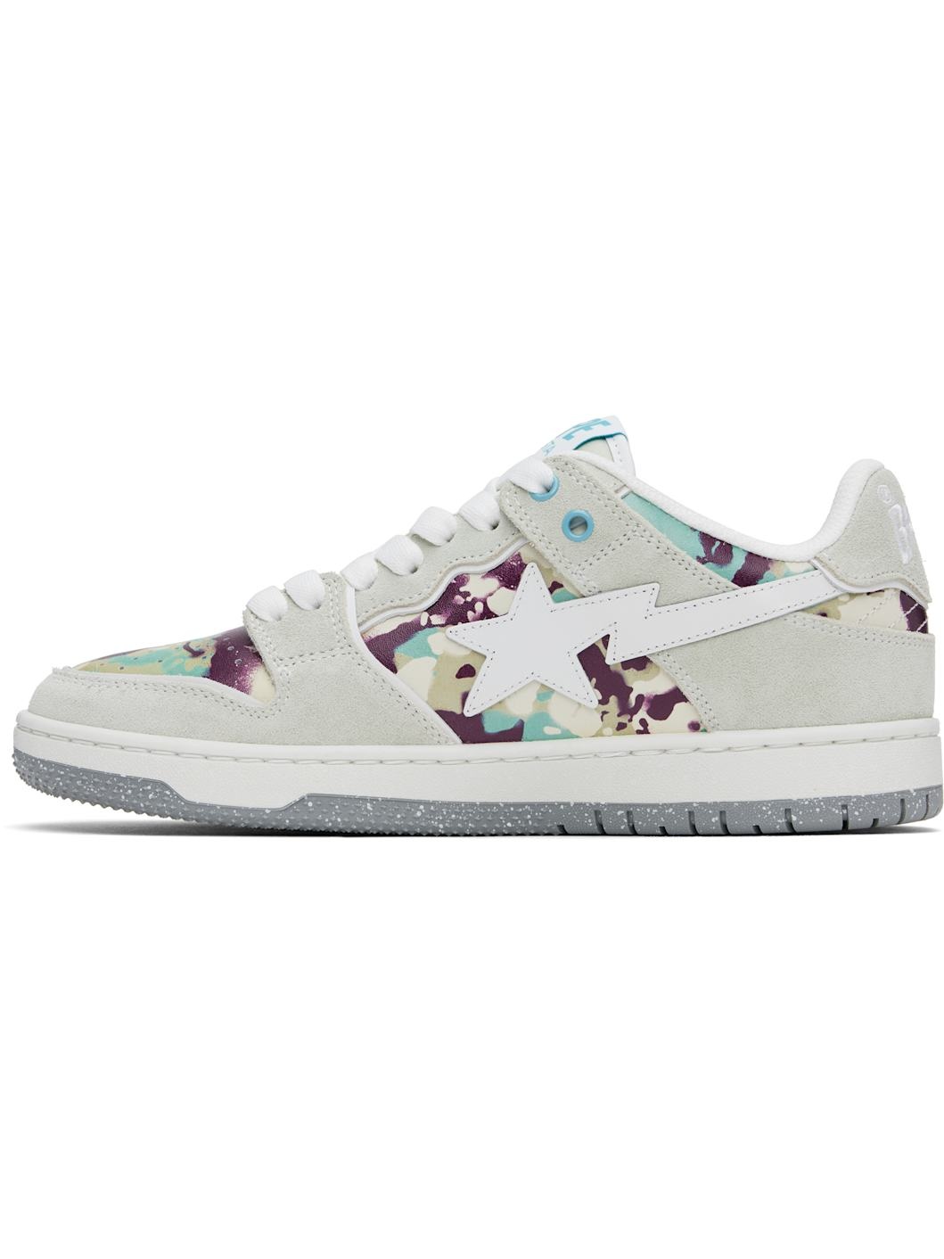 Gray 'BAPE' SK8 STA #3 M2 Sneakers - 3