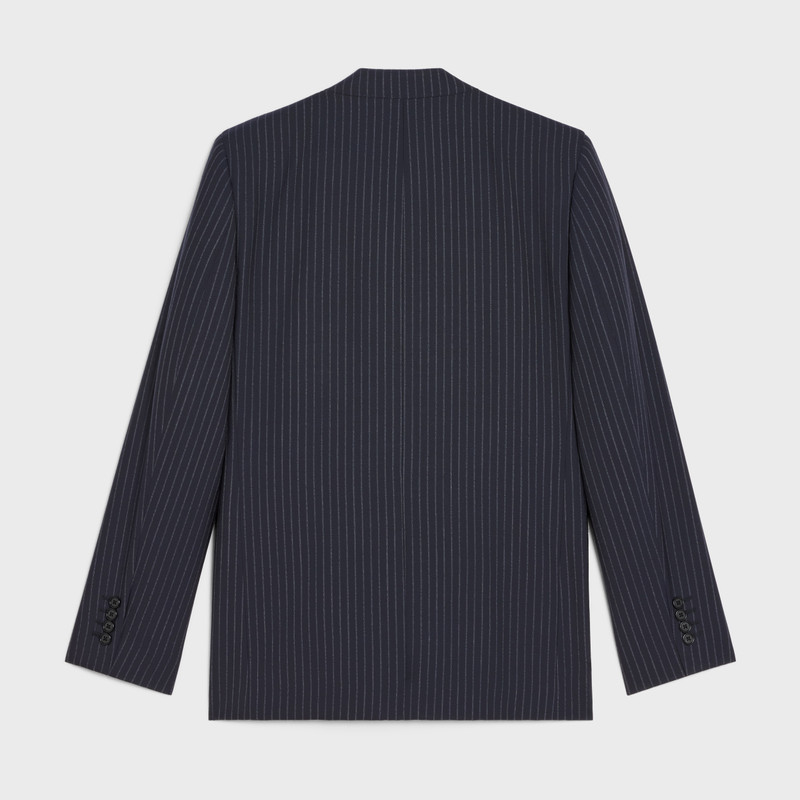 CELINE RECTANGLE JACKET IN STRIPED WOOL FABRIC outlook