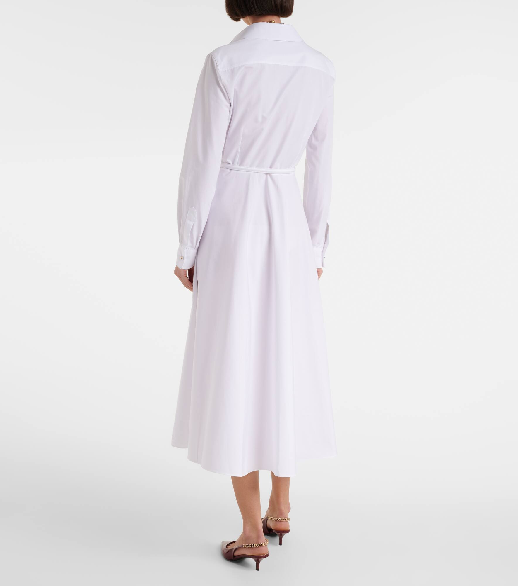 Cotton poplin midi dress - 3