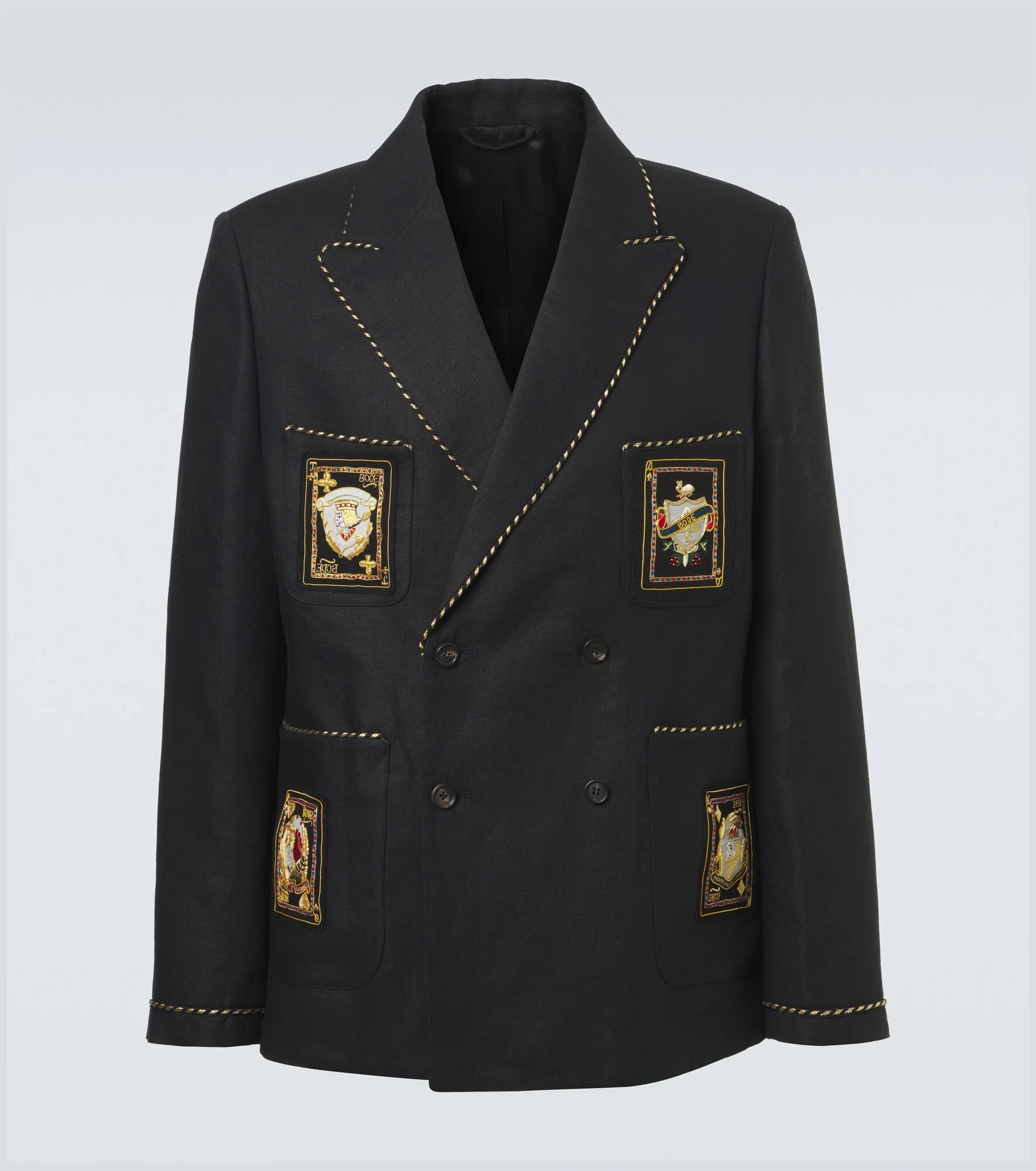 Bullion Card linen suit jacket - 1