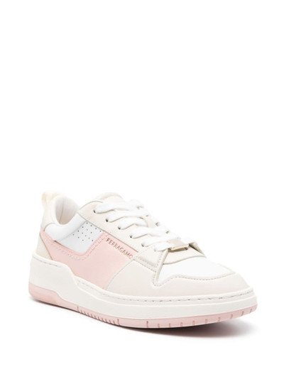 FERRAGAMO Dennis panelled leather sneakers outlook