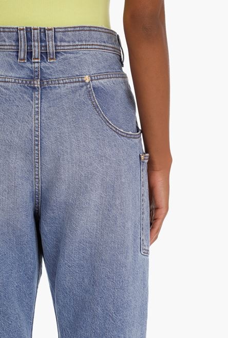 Faded blue denim boyfriend jeans - 5