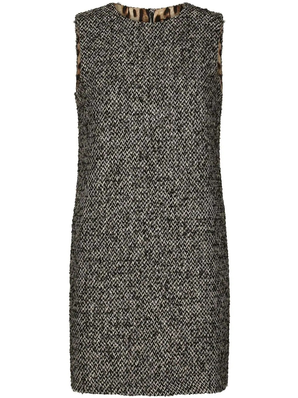 tweed sleeveless shift dress - 1