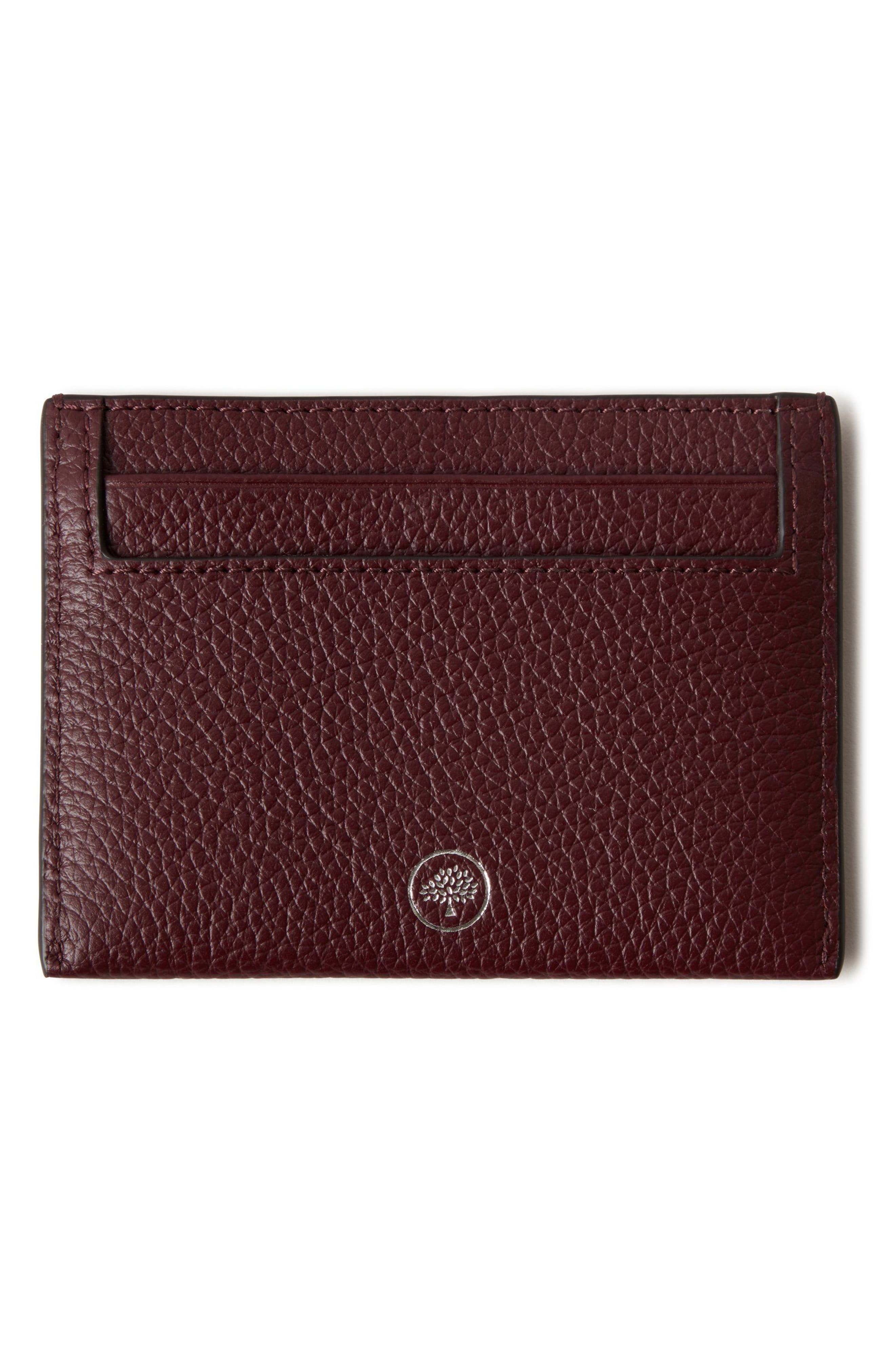 Mulberry Leather Card Case in Black Cherry at Nordstrom - 2