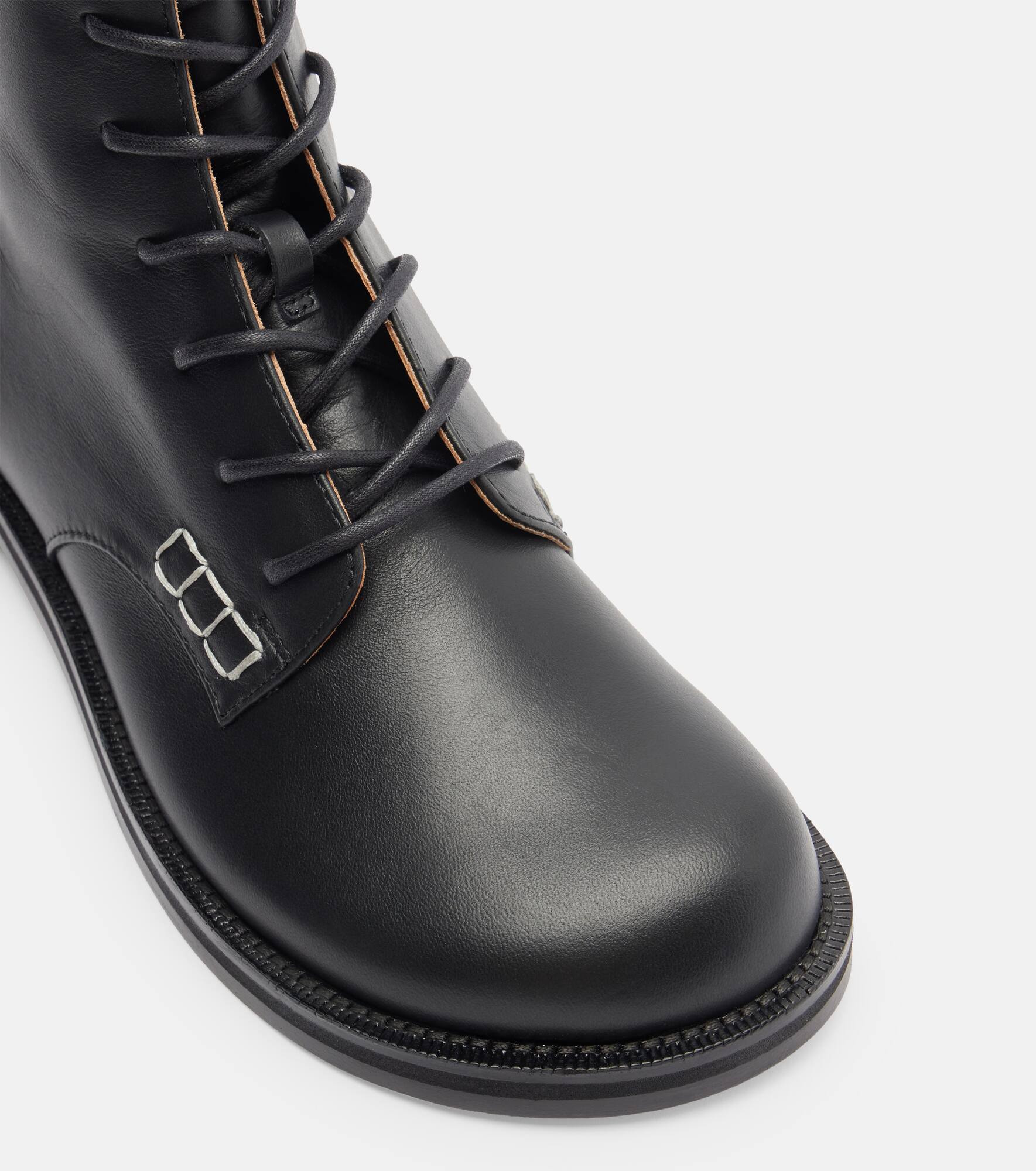 Leather lace-up boots - 5