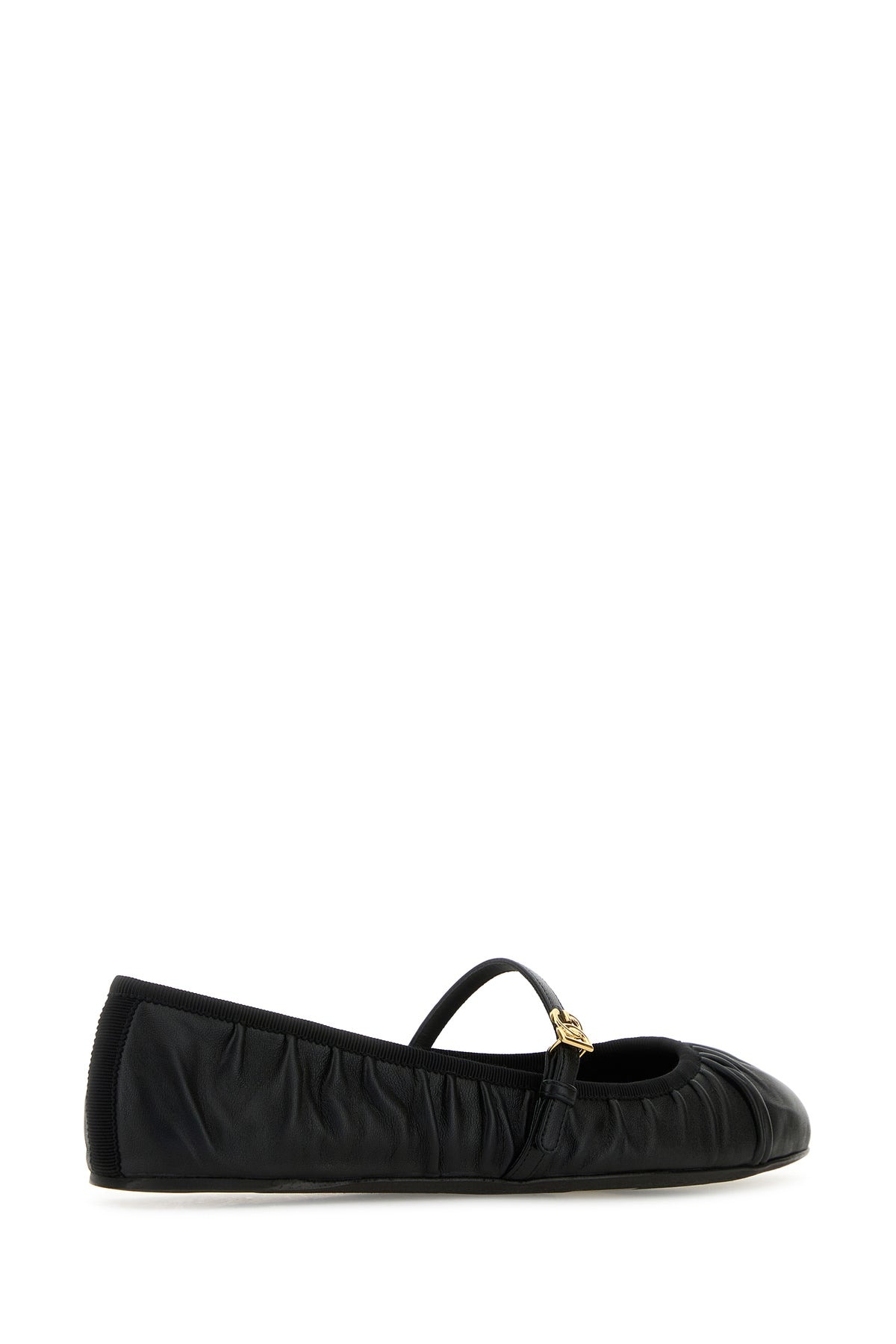 Black nappa leather ballerinas - 3