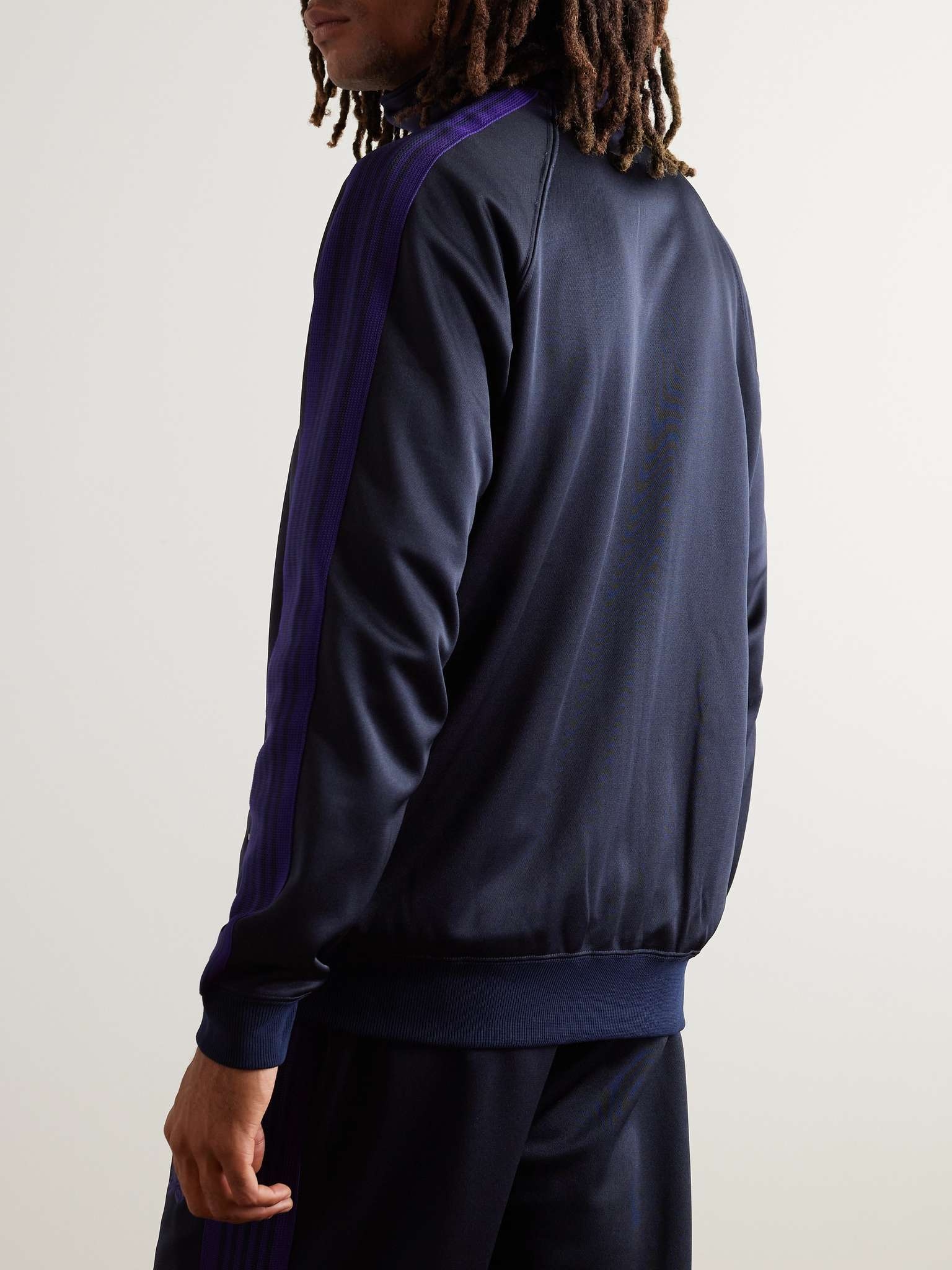 Logo-Embroidered Webbing-Trimmed Jersey Track Jacket - 4