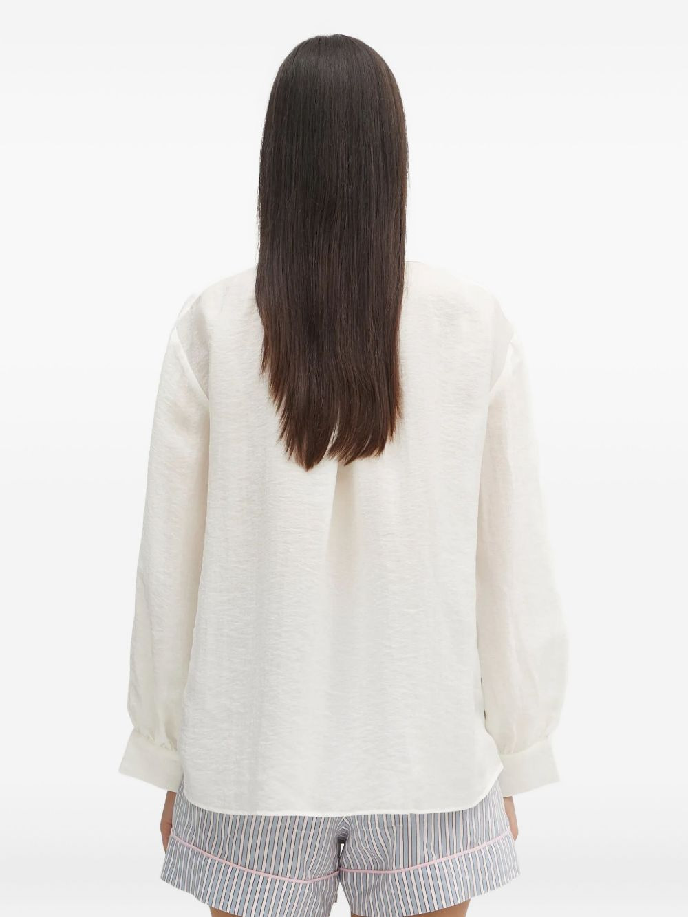ruffled collared shirt - 4
