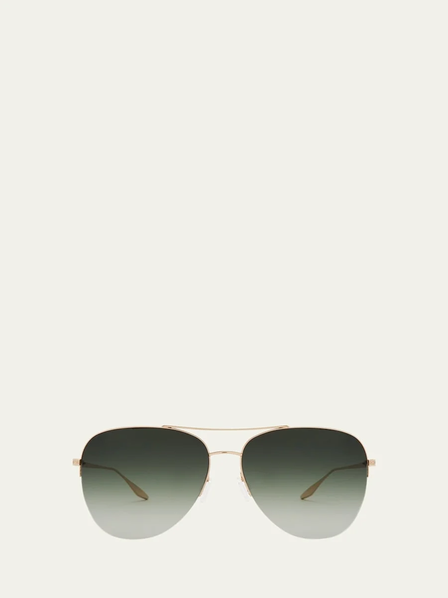 Chevalier Green Titanium Aviator Sunglasses - 1