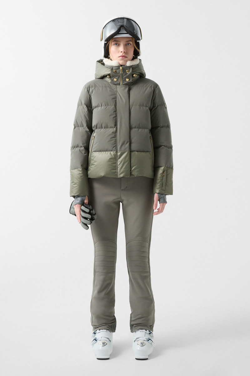 BOGNER Maja down ski jacket in Khaki outlook