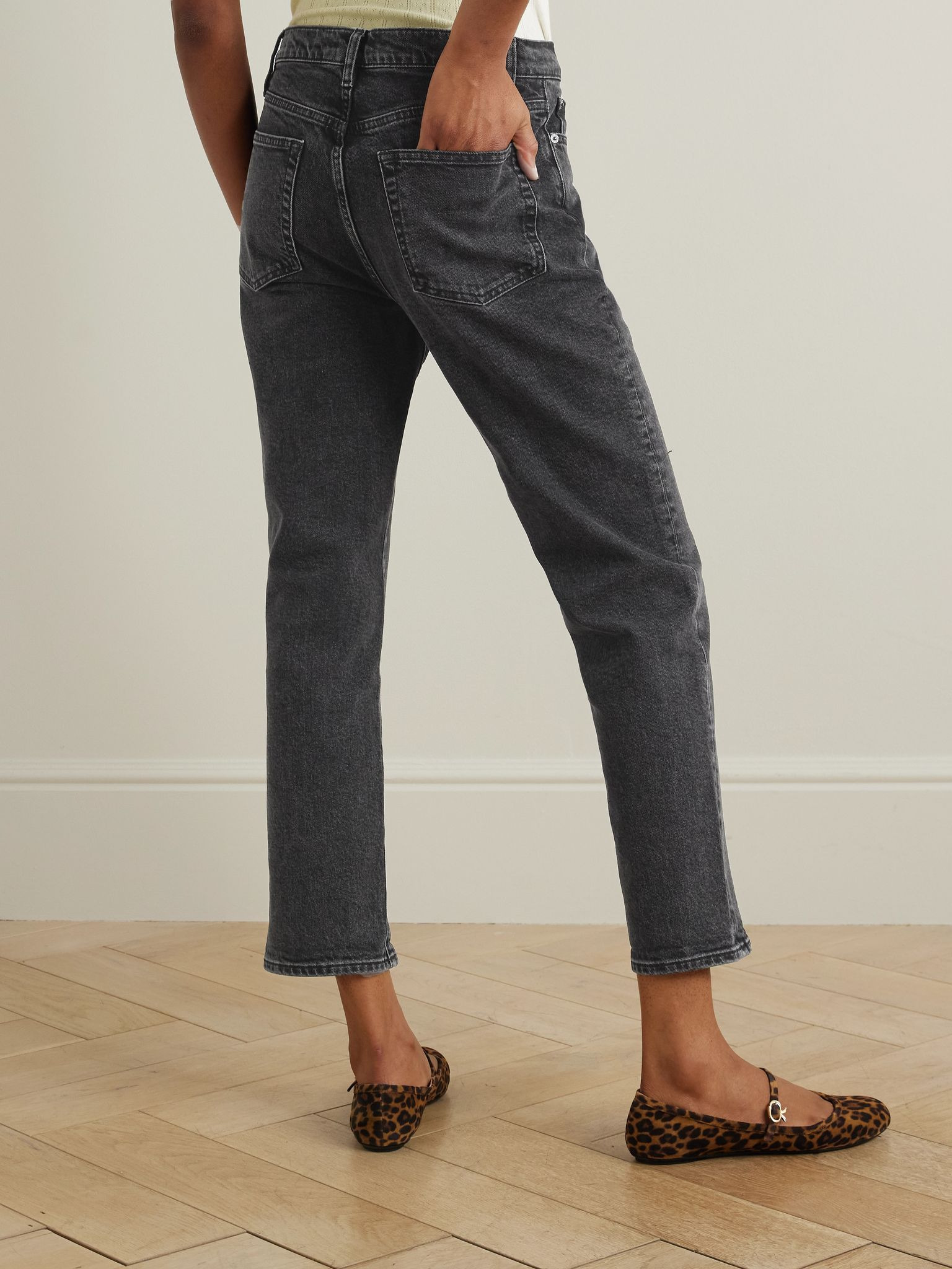 The Borrowed mid-rise straight-leg jeans Black - 4