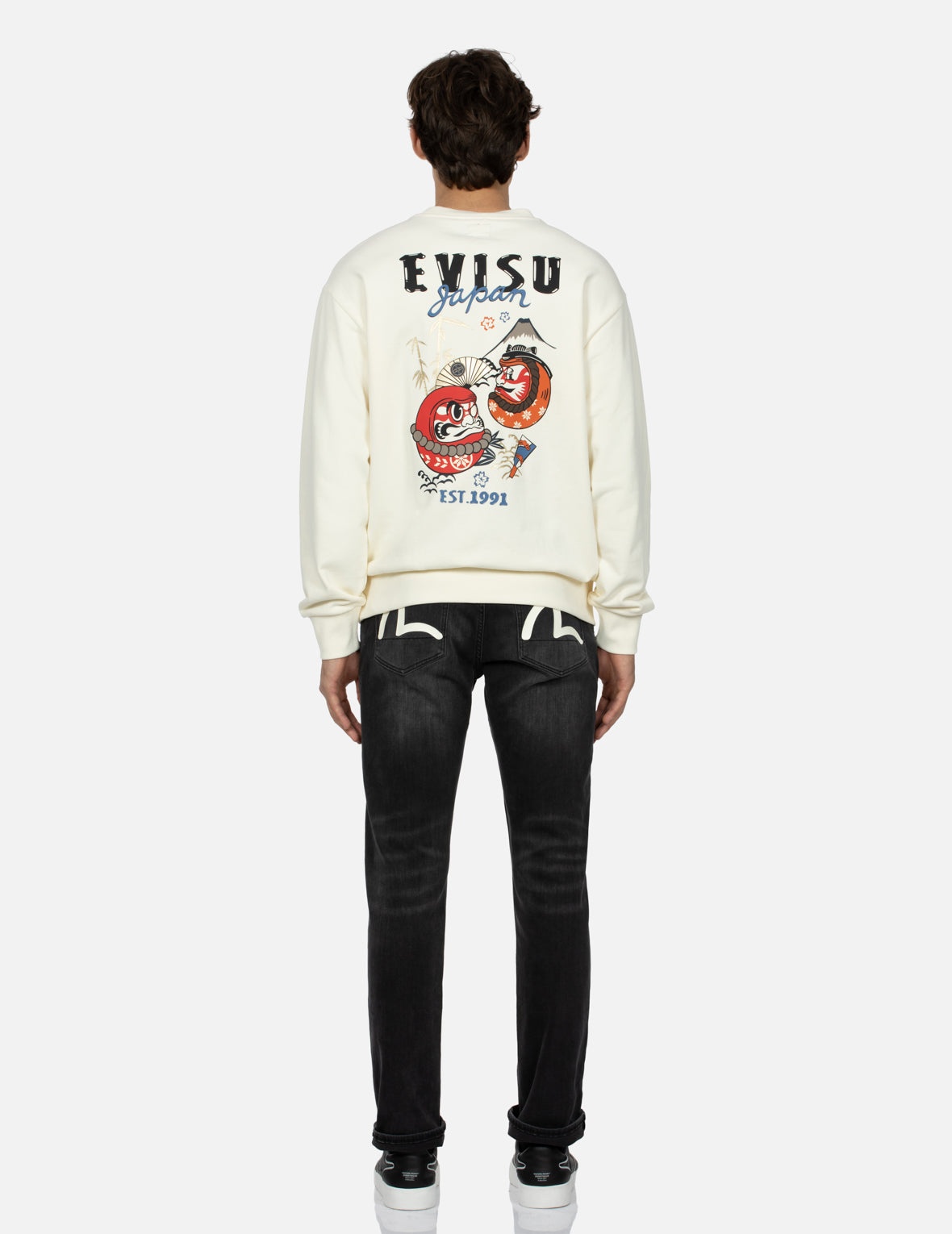 Seagull Print Flex Skinny Denim Jeans #2028 - 5