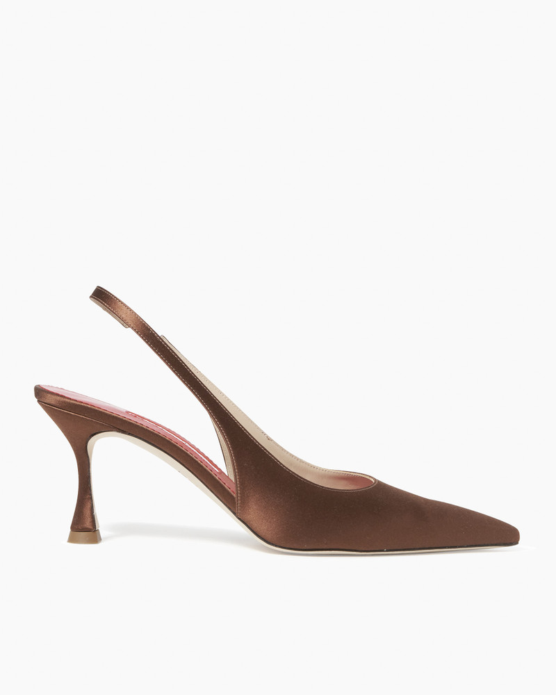 Satin Slingback Heels 1