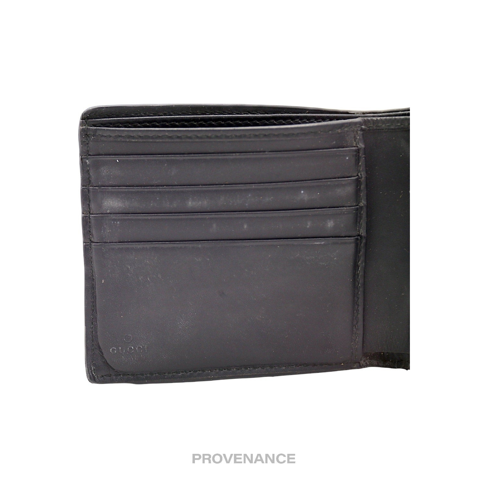 Gucci GG Supreme Signature Web Bifold Wallet - Black - 4