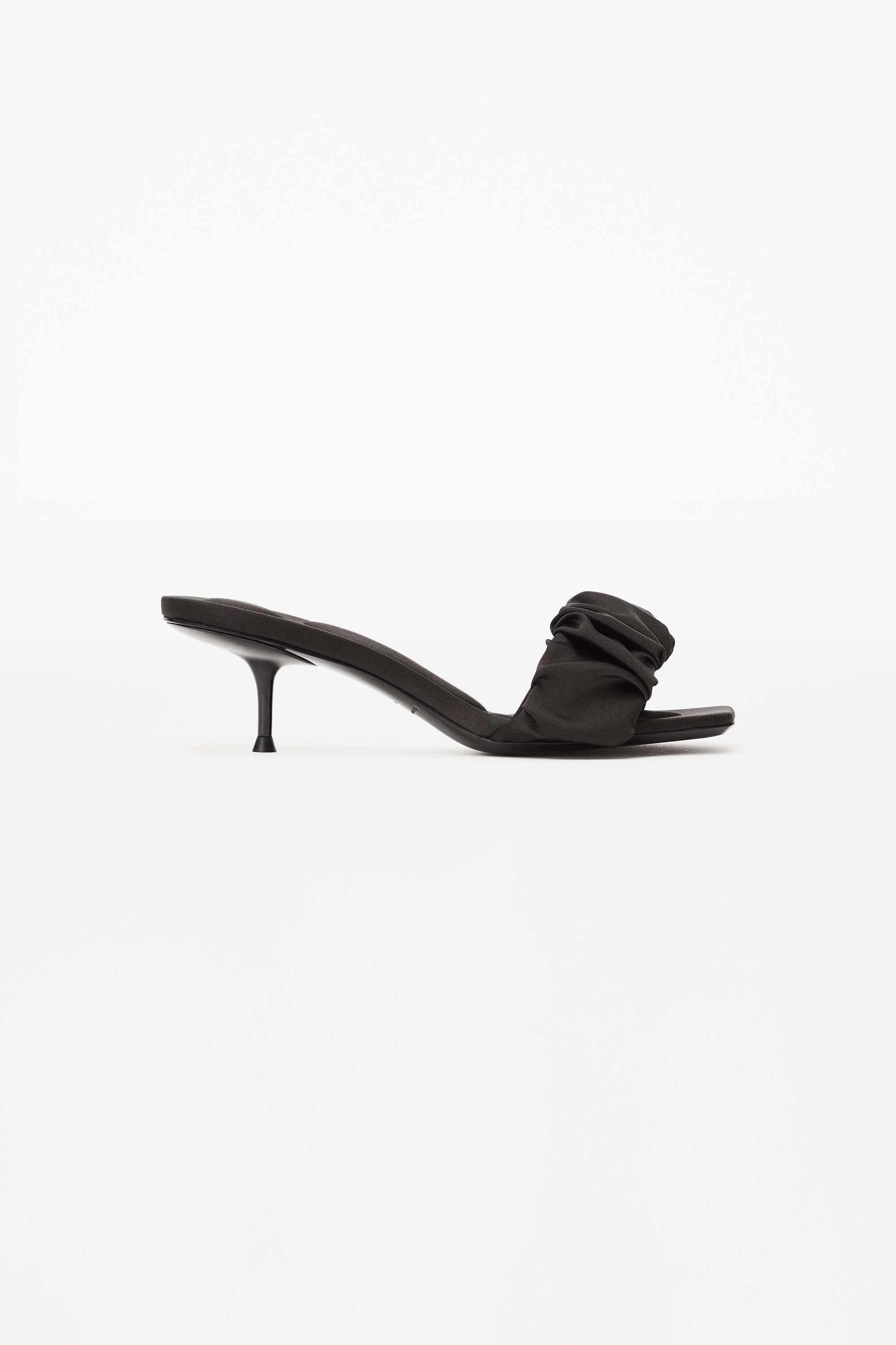 JESSIE SCRUNCHIE SLIDE SANDAL IN SATIN - 1