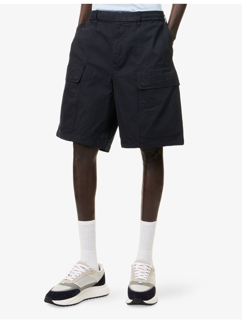 Cargo Drawstring Cotton And Silk Shorts - 3