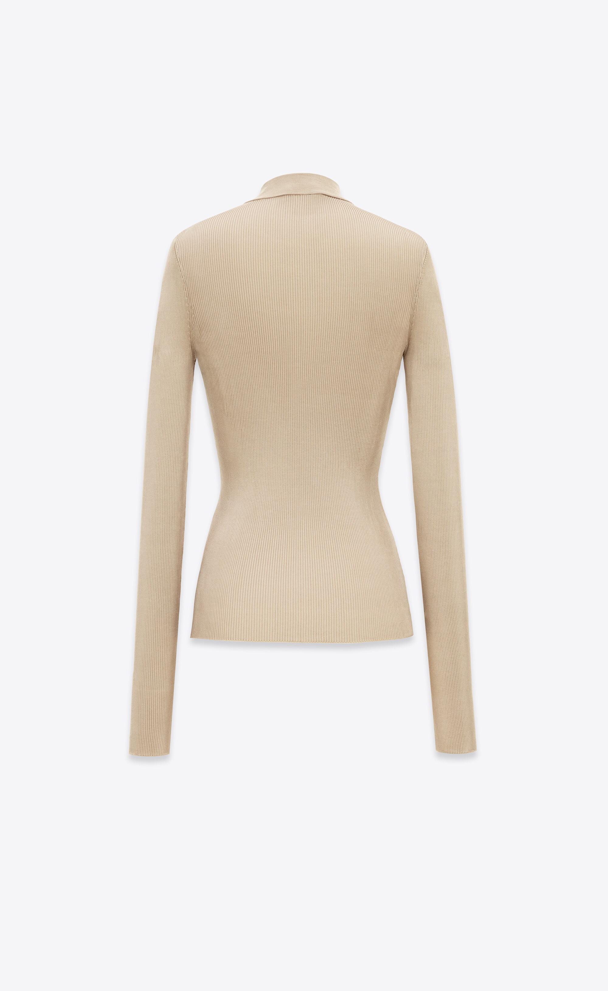 Ribbed-knit silk sweater - 3