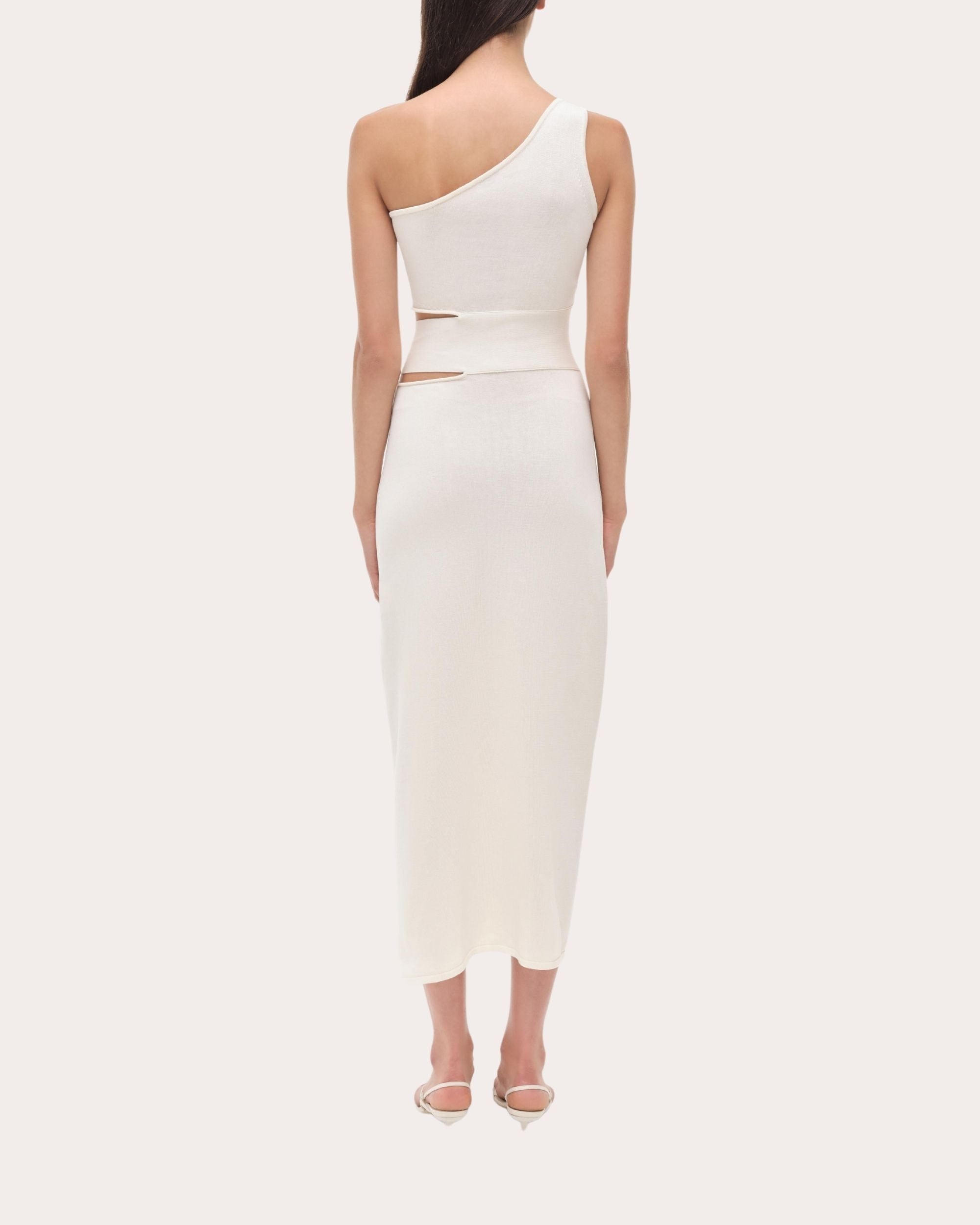 Aurelia Knit Cutout Asymmetric Midi Dress - 2