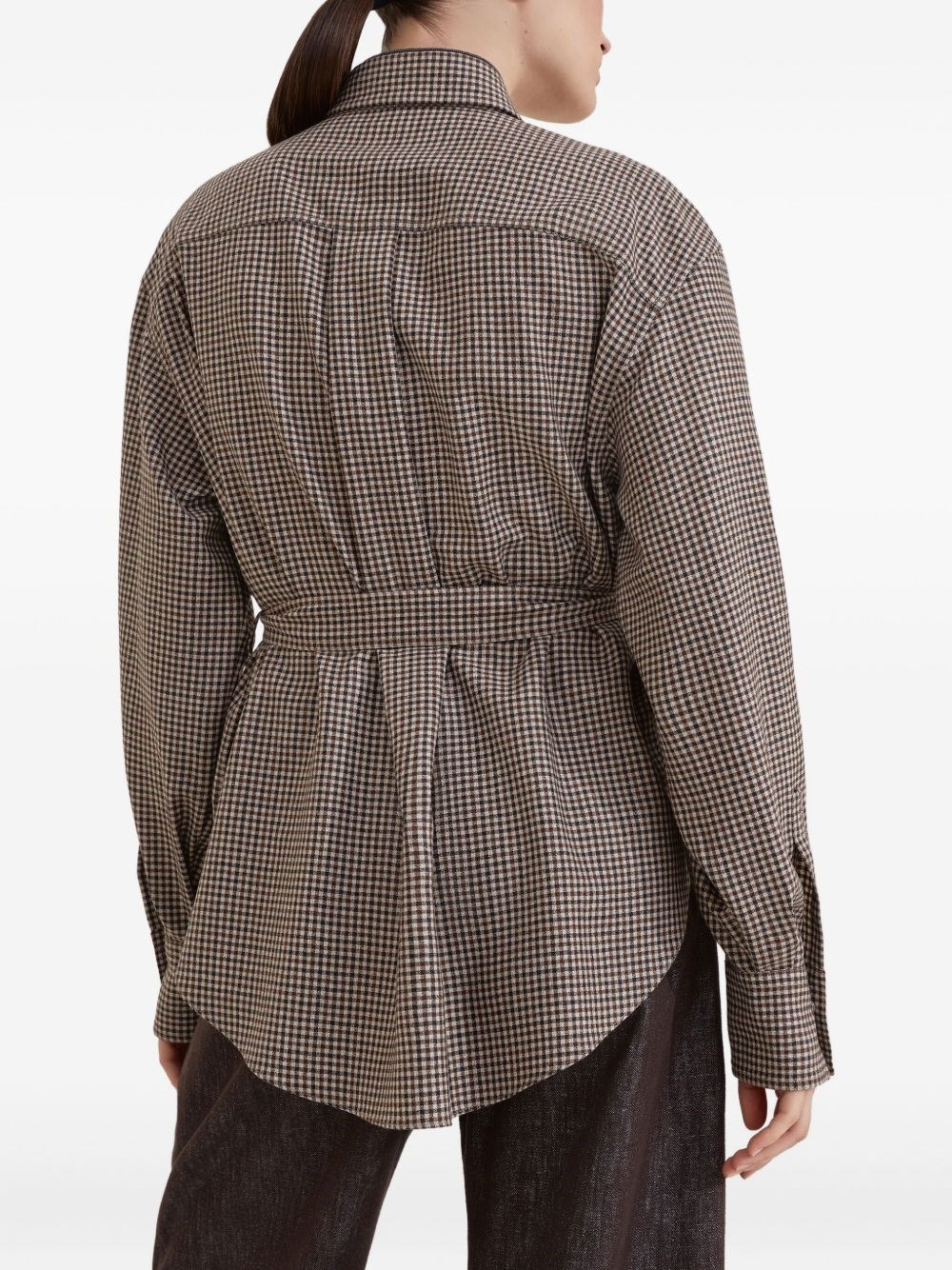 Wool checked shirt - 5