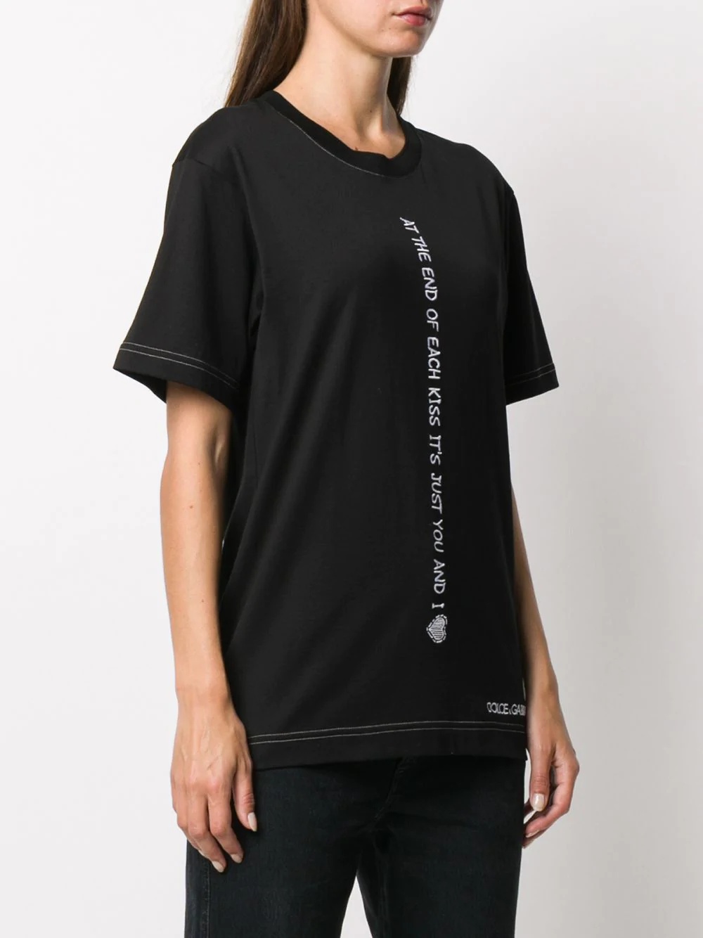 slogan-print cotton T-shirt - 3